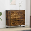 vidaXL Széf fiókkal Füstös tölgy 79 x 36 x 75.5 cm Faanyag