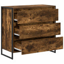 vidaXL Széf fiókkal Füstös tölgy 79 x 36 x 75.5 cm Faanyag