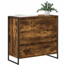 vidaXL Széf fiókkal Füstös tölgy 79 x 36 x 75.5 cm Faanyag