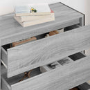 vidaXL Széf fiókkal Szürke Sonoma 79 x 36 x 75.5 cm Faanyag