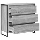 vidaXL Széf fiókkal Szürke Sonoma 79 x 36 x 75.5 cm Faanyag