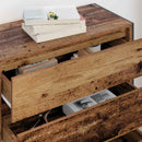 vidaXL Széf fiókkal Öreg fa 79 x 36 x 75.5 cm Faanyag