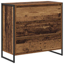 vidaXL Széf fiókkal Öreg fa 79 x 36 x 75.5 cm Faanyag