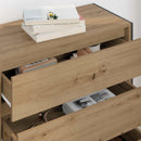 vidaXL Széf fiókkal Művészi tölgy 79 x 36 x 75.5 cm Faanyag