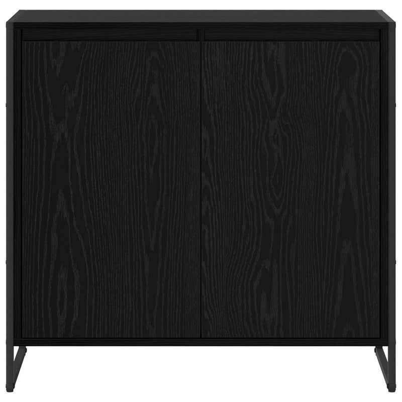 vidaXL Oldalsó szekrény Fekete tölgy 79 x 36 x 75 cm Faanyag