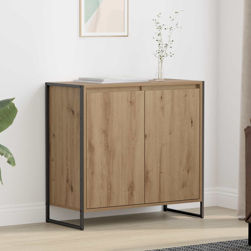 vidaXL Oldalsó szekrény Művészi tölgy 79 x 36 x 75 cm Faanyag