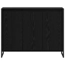 vidaXL Oldalsó szekrény Fekete tölgy 96,5 x 30 x 75 cm Faanyag