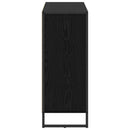 vidaXL Oldalsó szekrény Fekete tölgy 96,5 x 30 x 75 cm Faanyag