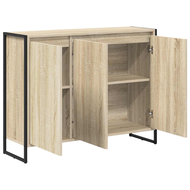 vidaXL Oldalsó szekrény Sonoma 96,5 x 30 x 75 cm Faanyag