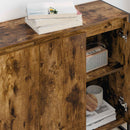 vidaXL Oldalsó szekrény Füstös tölgy 96,5 x 30 x 75 cm Faanyag