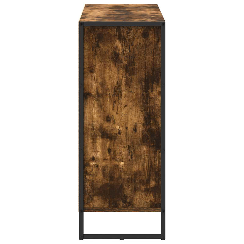 vidaXL Oldalsó szekrény Füstös tölgy 96,5 x 30 x 75 cm Faanyag