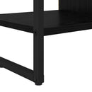 vidaXL Oldalsó szekrény Fekete tölgy 96.5 x 30 x 75 cm Faanyag