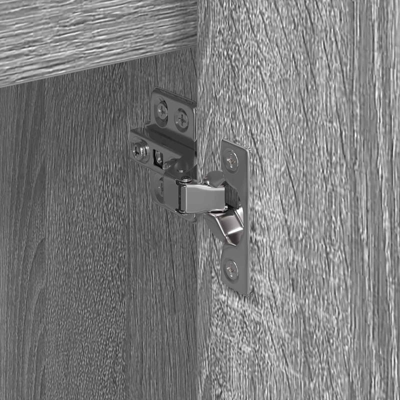 vidaXL Oldalsó szekrény Szürke Sonoma 96.5 x 30 x 75 cm Faanyag