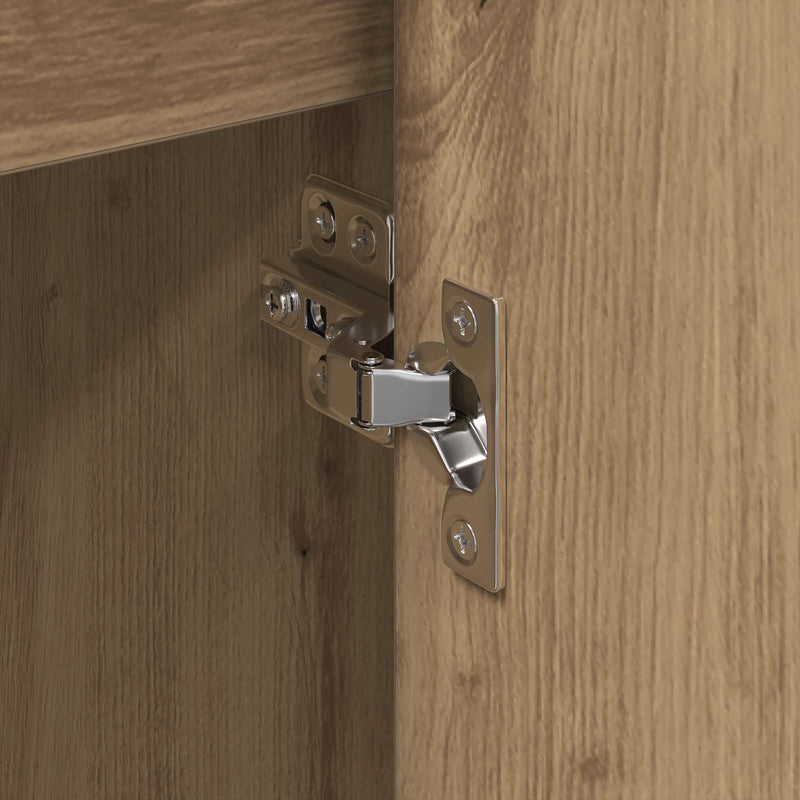 vidaXL Oldalsó szekrény Művészi tölgy 96.5 x 30 x 75 cm Faanyag