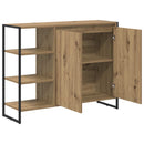 vidaXL Oldalsó szekrény Művészi tölgy 96.5 x 30 x 75 cm Faanyag