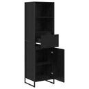 vidaXL Könyvespolc fiókkal Fekete tölgy 43 x 36 x 150,5 cm Faanyag