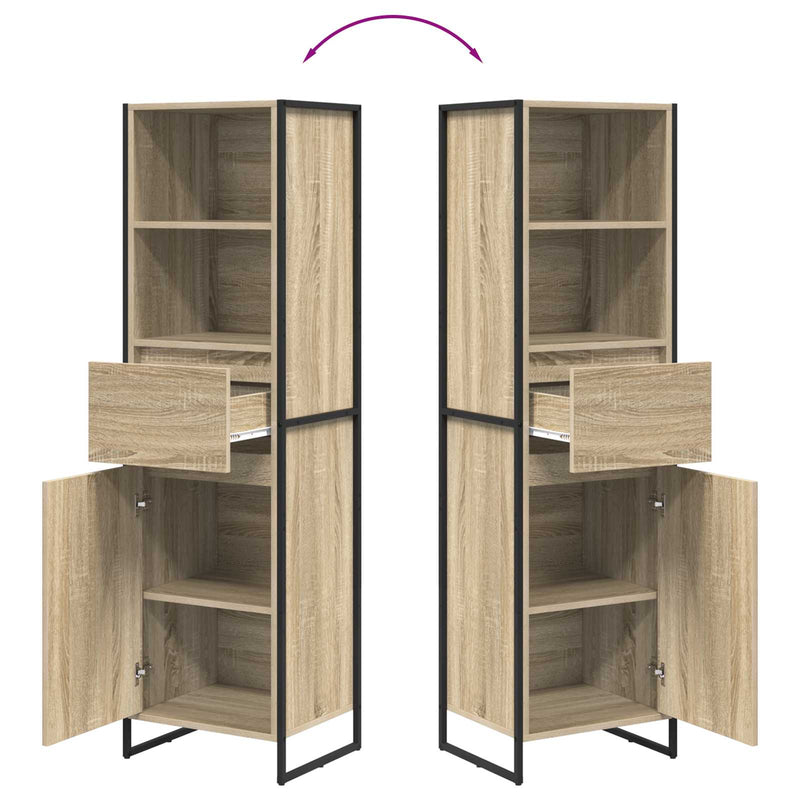 vidaXL Könyvespolc fiókkal Sonoma 43 x 36 x 150,5 cm Faanyag