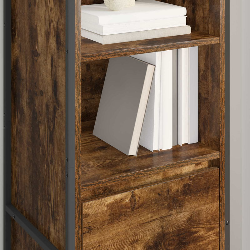 vidaXL Könyvespolc fiókkal Füstös tölgy 43 x 36 x 150,5 cm Faanyag