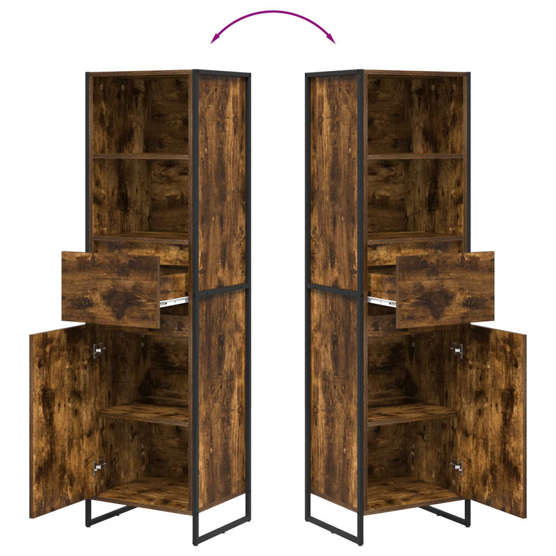 vidaXL Könyvespolc fiókkal Füstös tölgy 43 x 36 x 150,5 cm Faanyag