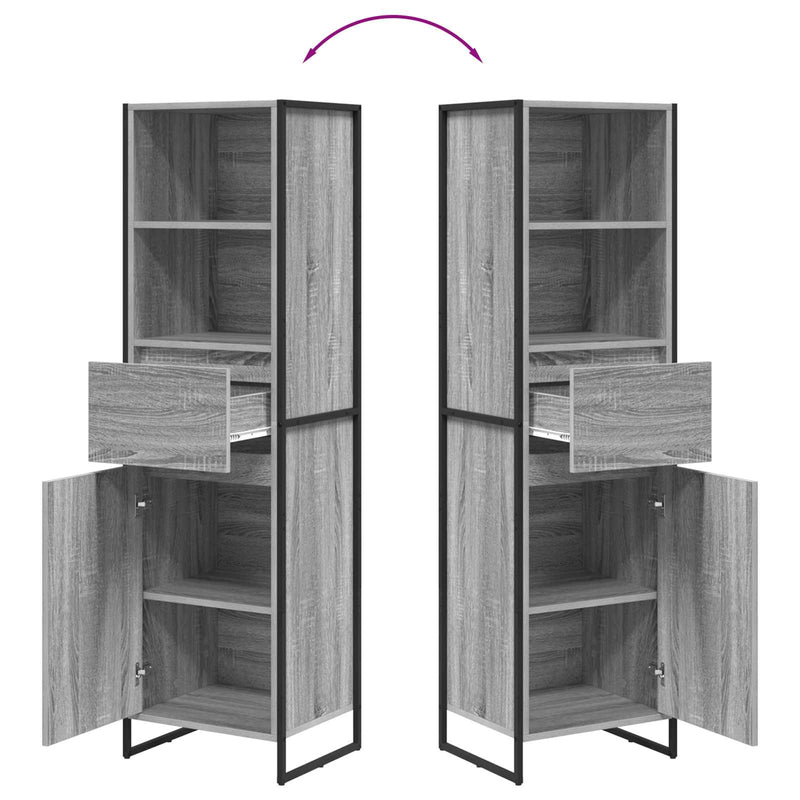 vidaXL Könyvespolc fiókkal Szürke Sonoma 43 x 36 x 150,5 cm Faanyag