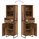 vidaXL Könyvespolc fiókkal Öreg fa 43 x 36 x 150,5 cm Faanyag