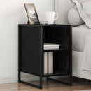 vidaXL Éjjeli asztal 2 pcs Fekete tölgy 39.5 x 30 x 50 cm Faanyag