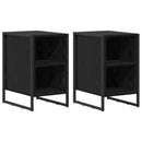 vidaXL Éjjeli asztal 2 pcs Fekete tölgy 39.5 x 30 x 50 cm Faanyag
