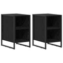 vidaXL Éjjeli asztal 2 pcs Fekete tölgy 39.5 x 30 x 50 cm Faanyag