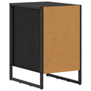 vidaXL Éjjeli asztal 2 pcs Fekete tölgy 39.5 x 30 x 50 cm Faanyag