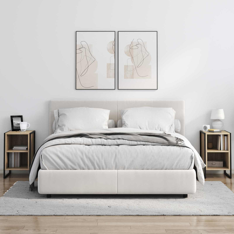 vidaXL Éjjeli asztal 2 pcs Sonoma 39.5 x 30 x 50 cm Faanyag