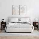 vidaXL Éjjeli asztal Füstös Tölgy 39.5 x 30 x 50 cm Faanyag