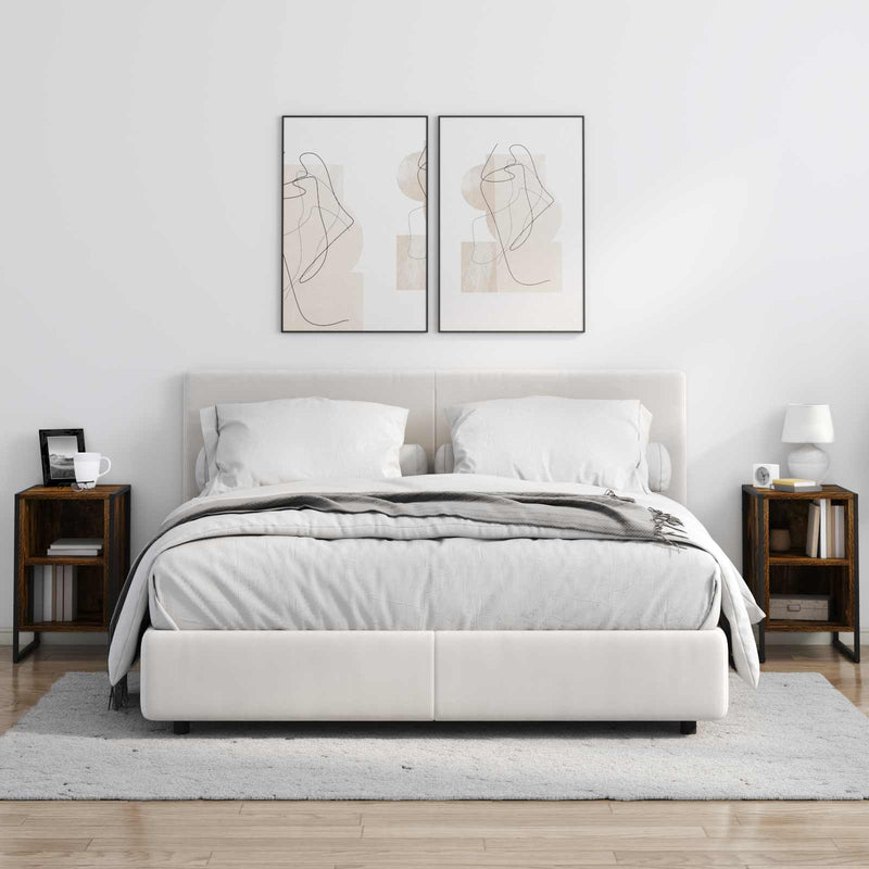 vidaXL Éjjeli asztal Füstös Tölgy 39.5 x 30 x 50 cm Faanyag