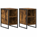 vidaXL Éjjeli asztal 2 pcs Füstös Tölgy 39.5 x 30 x 50 cm Faanyag