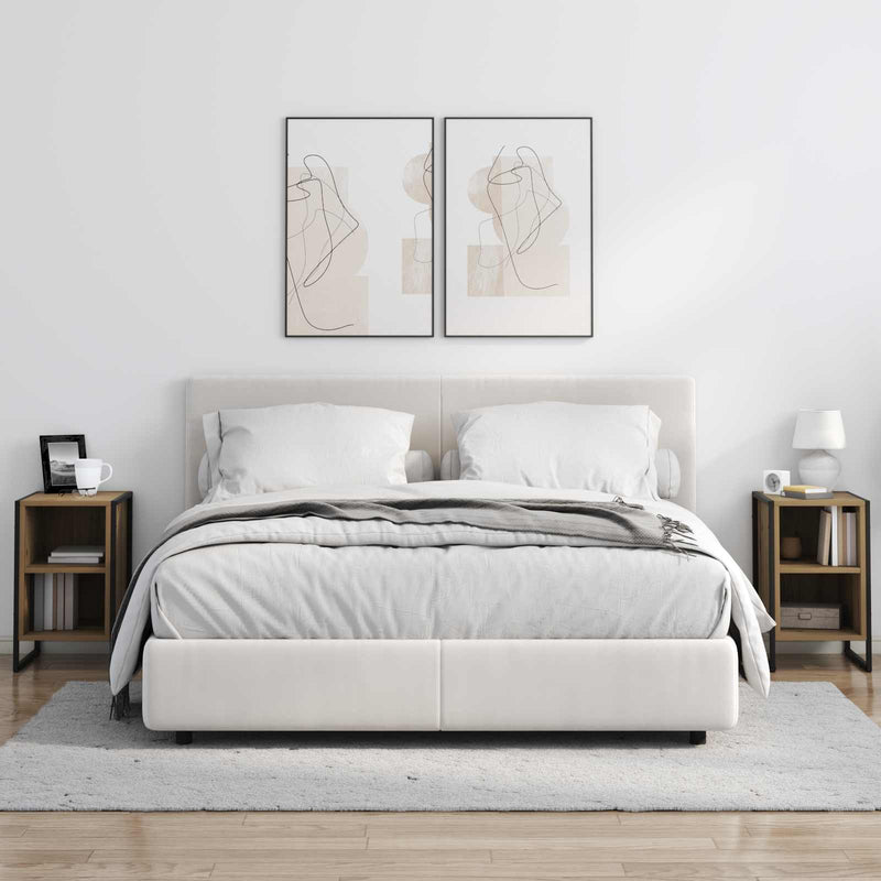 vidaXL Éjjeli asztal Művészi tölgy 39.5 x 30 x 50 cm Faanyag