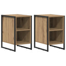 vidaXL Éjjeli asztal 2 pcs Művészi tölgy 39.5 x 30 x 50 cm Faanyag
