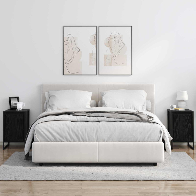 vidaXL Éjjeli asztal Fekete tölgy 39,5 x 30 x 50 cm Faanyag