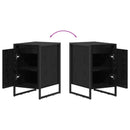 vidaXL Éjjeli asztal Fekete tölgy 39,5 x 30 x 50 cm Faanyag