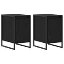 vidaXL Éjjeli asztal 2 pcs Fekete tölgy 39,5 x 30 x 50 cm Faanyag