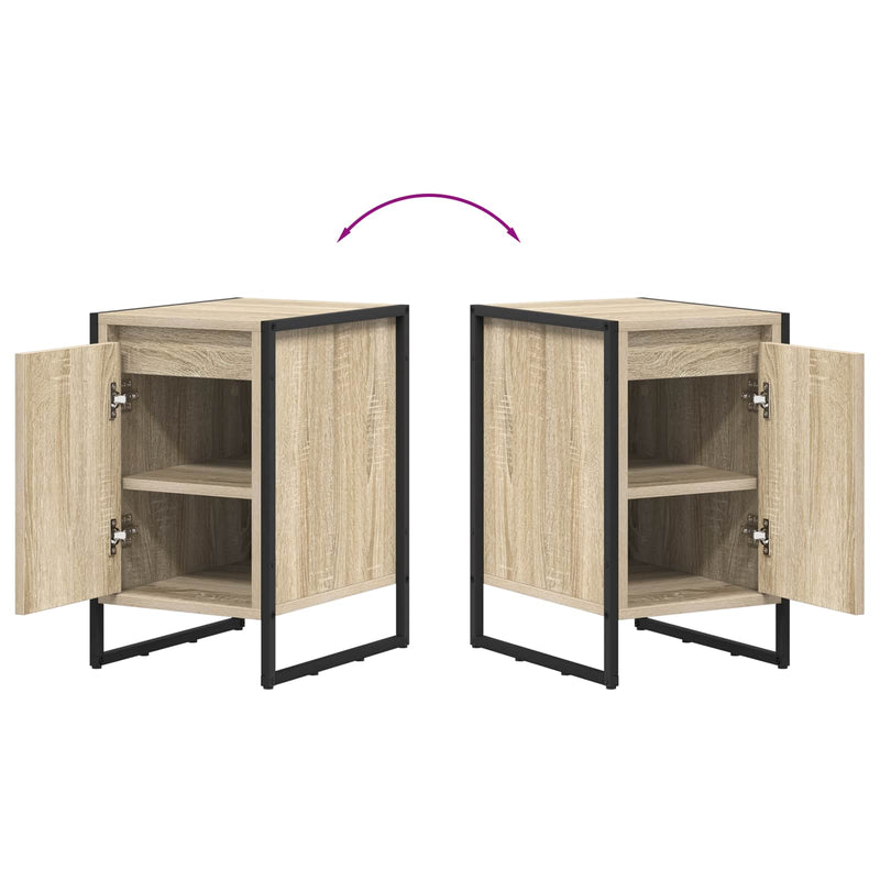 vidaXL Éjjeli asztal Sonoma 39,5 x 30 x 50 cm Faanyag