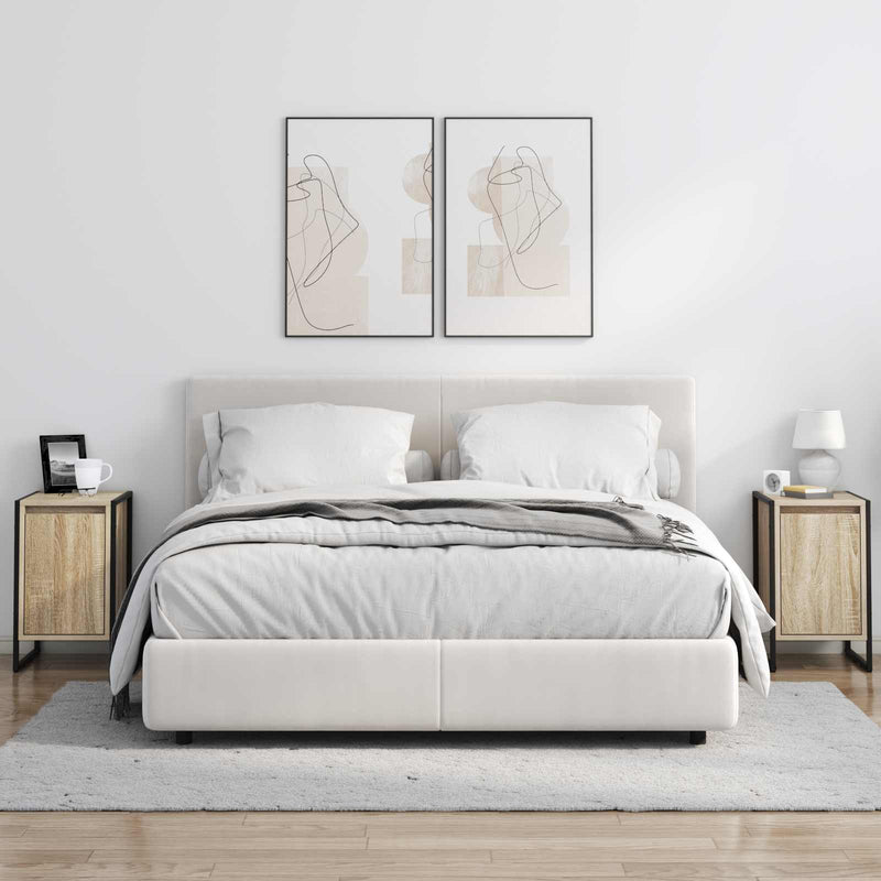 vidaXL Éjjeli asztal 2 pcs Sonoma 39,5 x 30 x 50 cm Faanyag