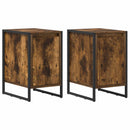 vidaXL Éjjeli asztal 2 pcs Füstös tölgy 39,5 x 30 x 50 cm Faanyag