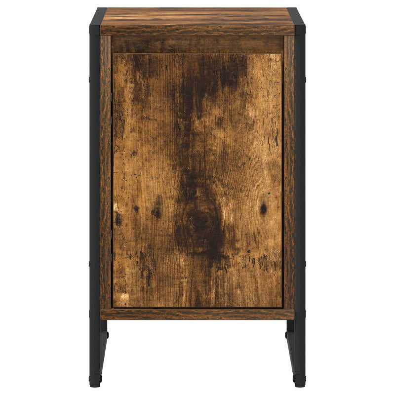 vidaXL Éjjeli asztal 2 pcs Füstös tölgy 39,5 x 30 x 50 cm Faanyag