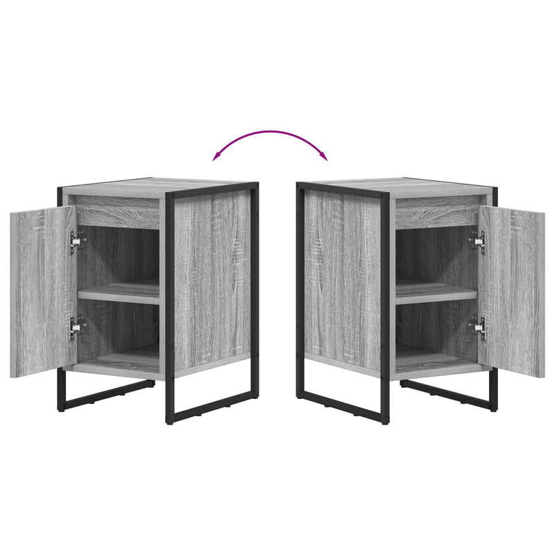 vidaXL Éjjeli asztal Szürke Sonoma 39,5 x 30 x 50 cm Faanyag