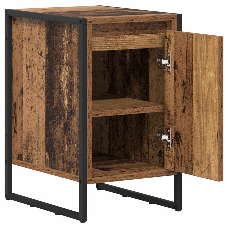 vidaXL Éjjeli asztal Öreg fa 39,5 x 30 x 50 cm Faanyag