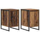 vidaXL Éjjeli asztal 2 pcs Öreg fa 39,5 x 30 x 50 cm Faanyag