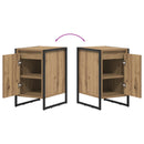 vidaXL Éjjeli asztal Művészi tölgy 39,5 x 30 x 50 cm Faanyag