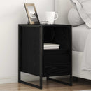 vidaXL Éjjeli asztal 2 pcs Fekete tölgy 39,5 x 30 x 50 cm Faanyag