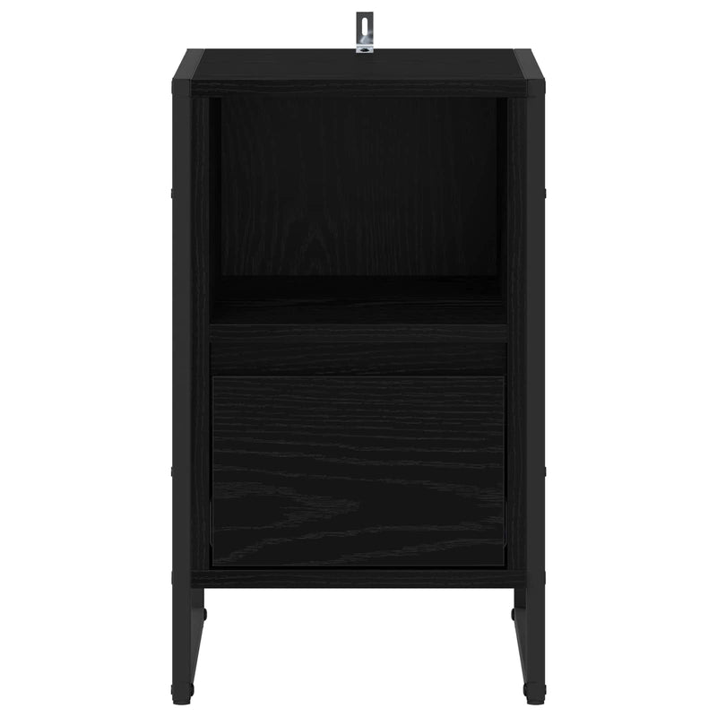 vidaXL Éjjeli asztal 2 pcs Fekete tölgy 39,5 x 30 x 50 cm Faanyag