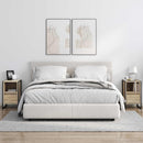 vidaXL Éjjeli asztal fiókkal Sonoma 39,5 x 30 x 50 cm Faanyag