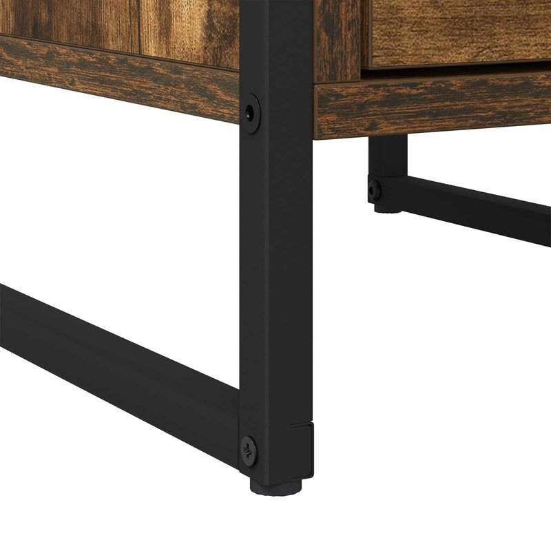 vidaXL Éjjeli asztal fiókkal Füstös tölgy 39,5 x 30 x 50 cm Faanyag